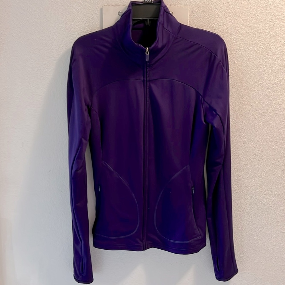 GapFit purple athletic full zip jacket